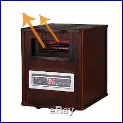 1500W Fireplace Heater Electric Stove Infrared Blower Fan Small Space Portable