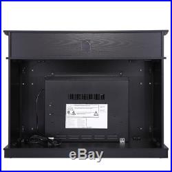 1500w Free Standing Electric Fireplace TV Console Heat Log Flame Stove Black