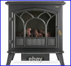 1850W Large Portable Electric Stove Heater Log Burning Effect Fireplace