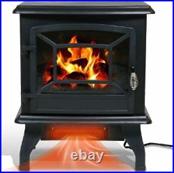 20 Freestanding Electric Fireplace Heater Stove 1500W Realistic Flame Effect