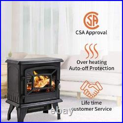 20 Freestanding Electric Fireplace Heater Stove 1500W Realistic Flame Effect