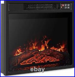 23 Fireplace Electric Embedded Insert Heater Glass Log Flame Remote 1400W
