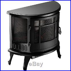 23 Standing Electric Fireplace Stove 1500W Heater Realistic Flame Adjustable