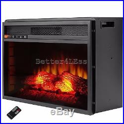 23 in. Freestanding Electric Fireplace Insert Heater with Remote Control