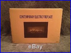 26 Contemporary Tempered Glass 1500 Watt Electric Fireplace Heater by Solaire