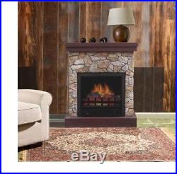 26 Mantle Electric Portable Faux Stone Fireplace Freestanding Ventless 3500 BTU