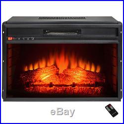27 in. Freestanding Electric Fireplace Insert Heater with Remote Control