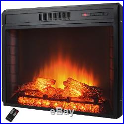 28 Insert Wood Flame Free Standing Electric Firebox Fireplace with Remote Control