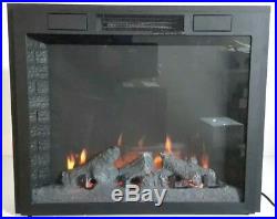 32 Infrared Electric Log Burning Fireplace Insert Firebox for Mantel 120v