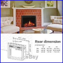 33 Freestanding & Recessed Electric Fireplace Insert, Remote Control, 750W-1500W