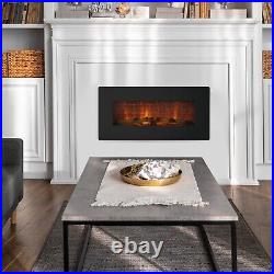 36'' 1400W Electric Fireplace Heater Recessed Wall Mounted Stand Remote Control