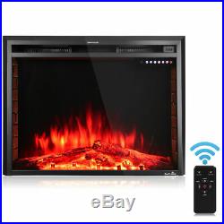 36 Electric Fireplace Insert Freestanding Stove Heater Touch 750W-1500W Remote