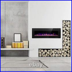 36''Electric Fireplace, Recessed&Wall Mounted, Ultra Thin&low noise, touch&remote