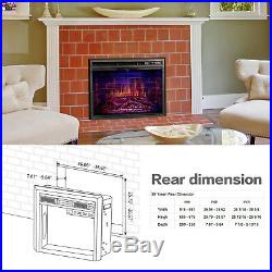 39 Electric Fireplace Insert, Traditional Antiqued Build in Recessed Stove