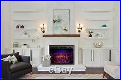 39 Electric Fireplace Insert, Traditional Antiqued Build in Recessed Stove