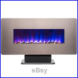 3-in-1 36 Electric Fireplace Wall Mount Freestanding Heater withLogs 3D Flames