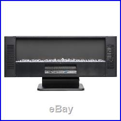 3-in-1 48 Wall Mount Freestanding Electric Fireplace Gold Remote Crystal Heater
