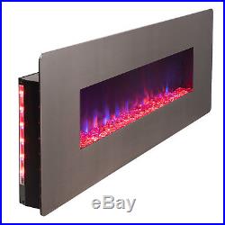 3-n-1 48 Freestanding Wall Mount Electric Fireplace Interchangeable 3D Flames