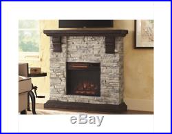 40in Electric Stone Fireplace TV Stand Heater Media Entertainment Center Console