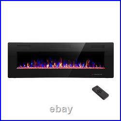 42 Electric Fireplace, Recessed Wall Mounted and in-Wall Fireplace Heater