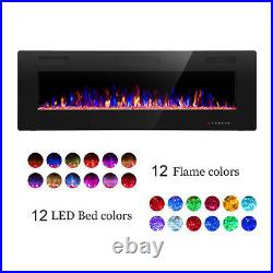 42 Electric Fireplace, Recessed Wall Mounted and in-Wall Fireplace Heater