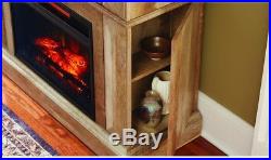 42 in. Electric Fireplace TV Stand Media Center Shelf Mantel Heater Remote Heat
