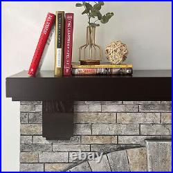 45Grey Faux Stone Mantel Infrared Electric Fireplace with Timer
