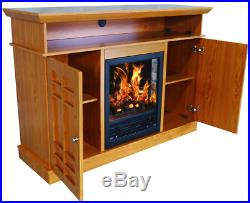 48 Electric Fireplace Flame TV Stand Entertainment Media Storage Drawers New
