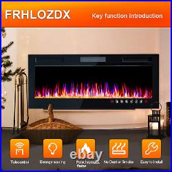 50 Inch Electric Fireplace in-Wall Recessed and Wall Mounted Fireplace