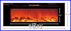 50 Touchstone Wall Mount Fireplace The Onyx Heats 400 sq ft Remote 80001