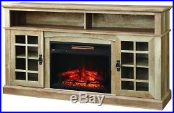 60 In TV Stand Infrared Electric Fireplace Media Entertainment Center Cabinet