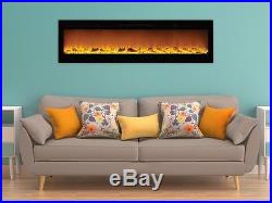 72 Black Electric Fireplace Easy Mounting Bar withHeat Touchstone 80005 OnyxXXL