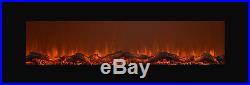 72 Black Electric Fireplace Easy Mounting Bar withHeat Touchstone 80005 OnyxXXL