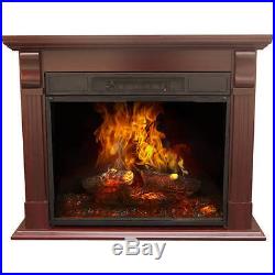 750With1500W Electric Fireplace Decor Flame Fire Adjustment Thermostat 33 Mantle