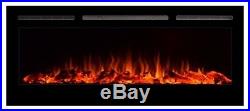 80004 sideline in-wall recessed electric fireplace, 50 inch wide, 3 colors