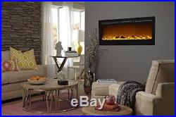 80004 sideline in-wall recessed electric fireplace, 50 inch wide, 3 colors