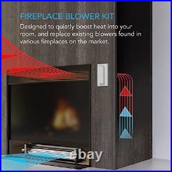AC Infinity AIRBLAZE S10, Universal Fireplace Blower Fan Kit 10-Inch, Black