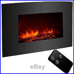 Adjustable XL Large 1500W Electric Fireplace Wall Mount Heater Remote /w35x22