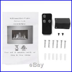 Adjustable XL Large 1500W Electric Fireplace Wall Mount Heater Remote /w35x22