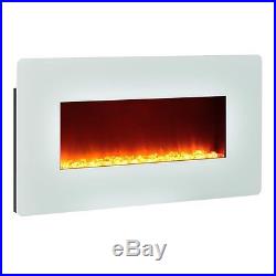 Altra Kenna 35'' Wall Mounted Electric Fireplace in White