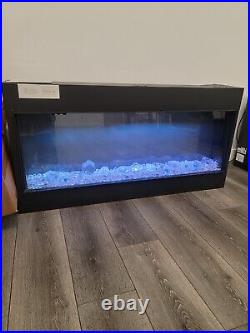 Amantii BI-60-DEEP-XT Smart Indoor 60 Linear Electric Fireplace Black Open Box