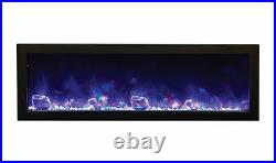 Amantii BI-72-Slim Panorama Series Linear Built in electric Fireplace Fire & Ice