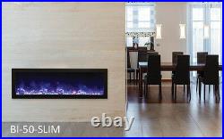 Amantii Bi-50-Slim Panorama Series Electric Fireplace Built In Fire & Ice Deals