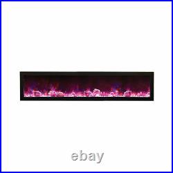 Amantii Indoor/Outdoor Panorama Series Slim Electric Fireplace, 72 Inch, New