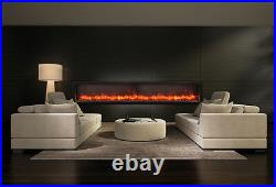 Amantii Panorama Series 88 Deep Indoor or Outdoor Electric Fireplace BI-88-DEEP