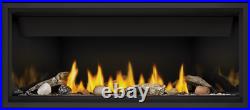 Ascent Linear 46 Direct Vent Gas Fireplace with Beach Fire Kit & Shore Fire Kit