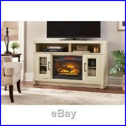 Ashmont 54 in. Freestanding Fireplace TV Stand in Antique White Home Decor