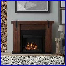 Aspen Electric Fireplace in Chestnut Barnwood by Real Flame New