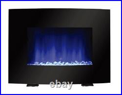 Brand New Mainstays 22 Freestanding or Wall Mounted Fireplace-Black