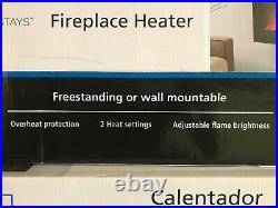 Brand New Mainstays 22 Freestanding or Wall Mounted Fireplace-Black